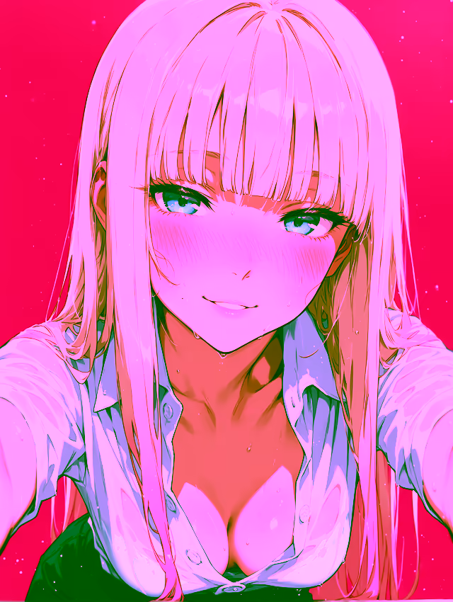 Clear anime-style fictional adult character portrait suitable for an AI art reference